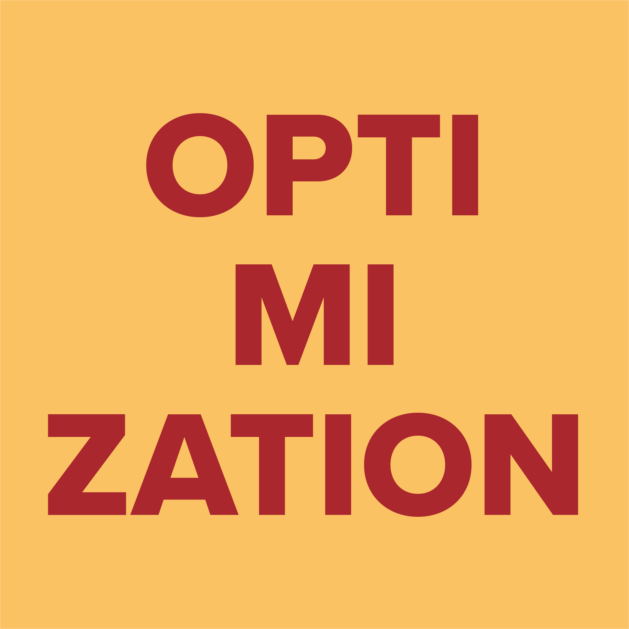 Dieses Bild enthält den Text "Optimization" (deutsch: "Optimierung") und soll anschaulich für die Suchmaschinenoptimierung bei der Webagentur Uppertree sein.